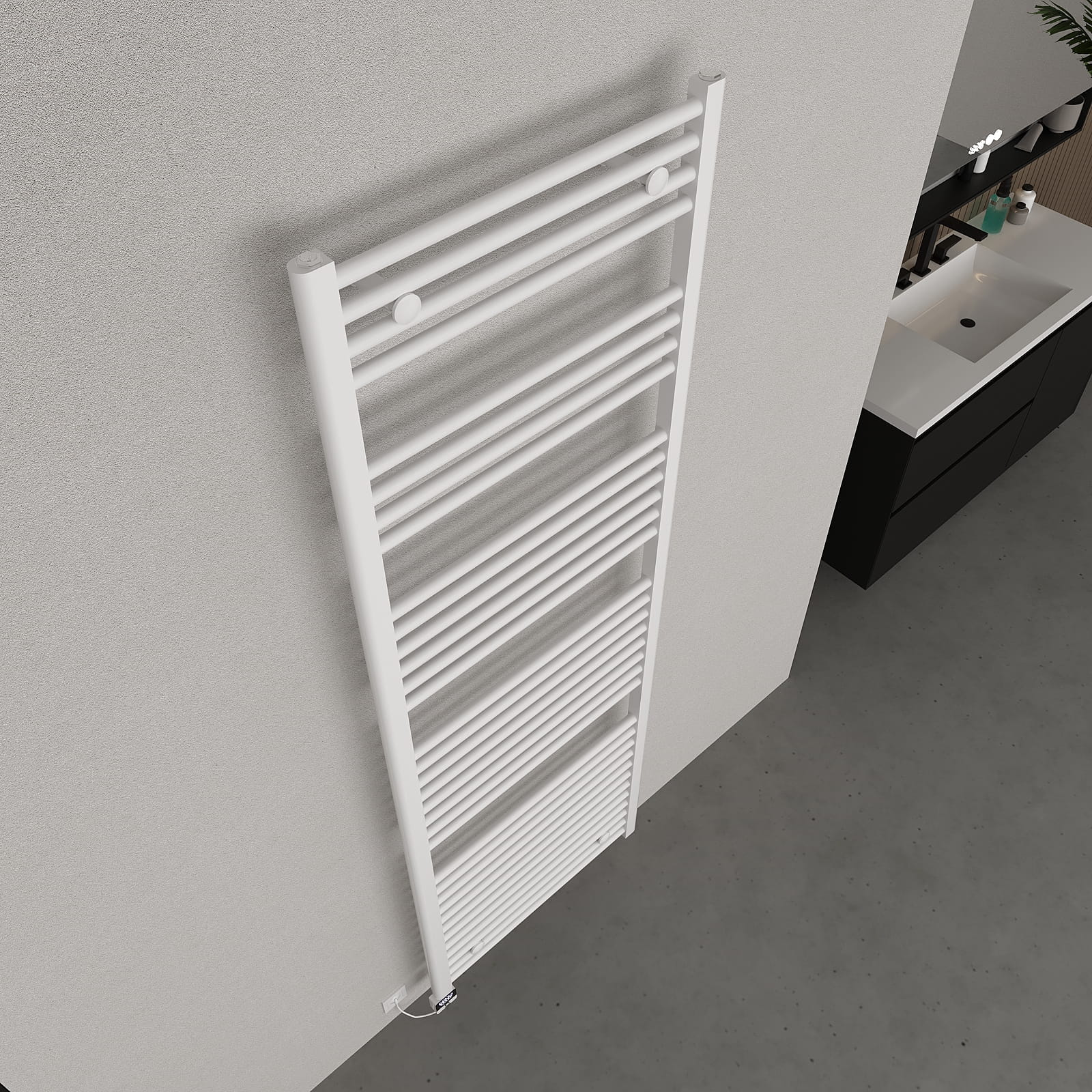 Elektrischer Badheizkörper ARCO Gerade Weiss