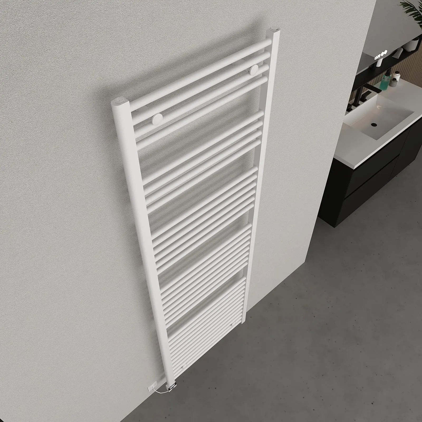 Elektrischer Badheizkörper ARCO Gerade Weiss Heizshop24