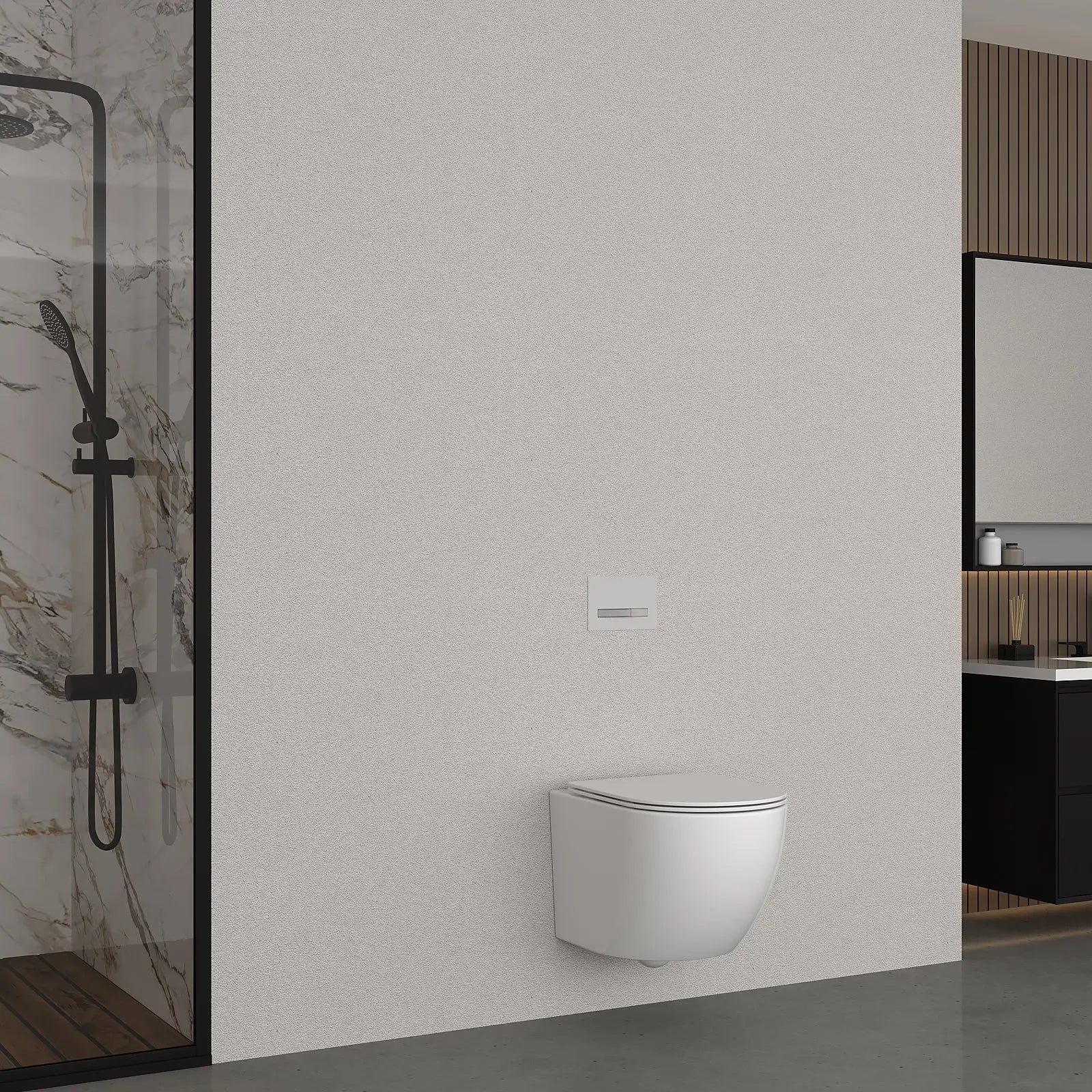 Lavinno Hänge-WC Tornado Rimless weiß glänzend Heizshop24
