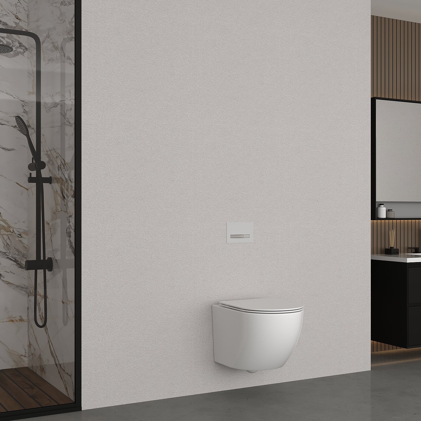Lavinno Hänge-WC Tornado Rimless weiß glänzend